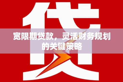 南票宽限期贷款，灵活财务规划的关键策略