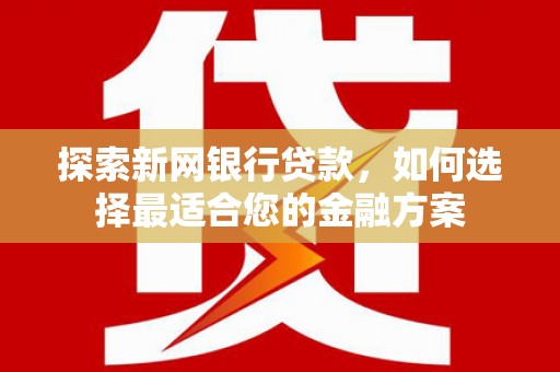 荔城探索新网银行贷款，如何选择最适合您的金融方案