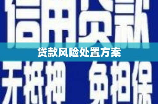 左权贷款风险处置方案