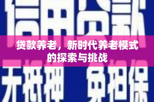 丹巴贷款养老，新时代养老模式的探索与挑战