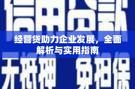 玉屏经营贷助力企业发展，全面解析与实用指南