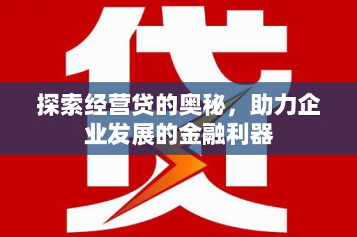 金城探索经营贷的奥秘，助力企业发展的金融利器