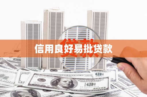 金峰信用良好易批贷款